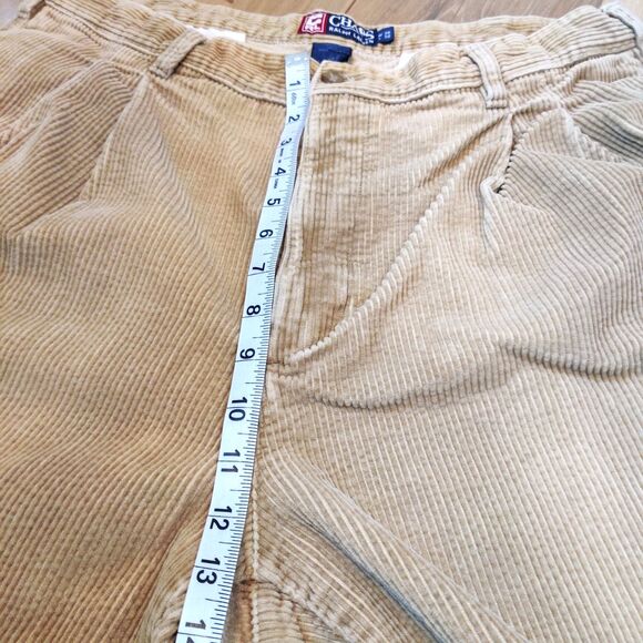 Vintage Chaps Ralph Lauren Corduroy Pants Mens 36x32 Brown Pleated Cuffed 90s - Picture 12 of 15